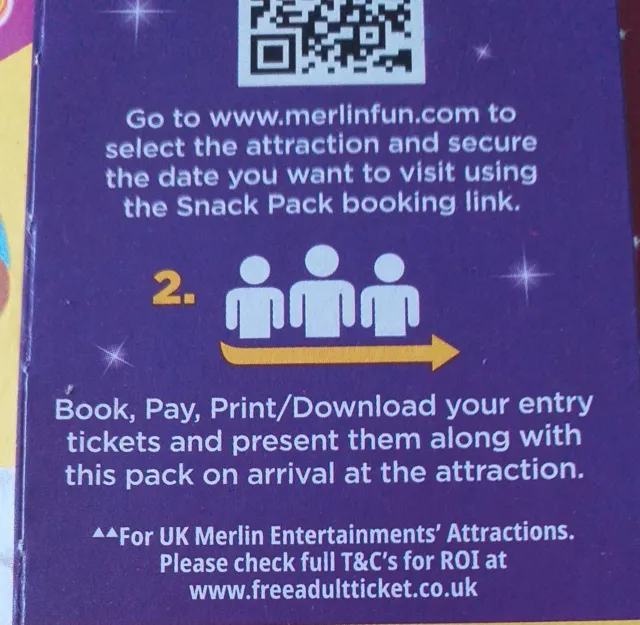 Kellogg's Voucher 1 free adult entry when buying 1 Child or Adult ticket. Merlin 3