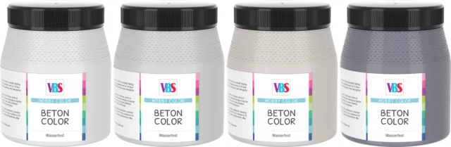 VBS Betonfarbe Beton-Optik Beton Color speichelecht Schabby Chic Vintage 250ml