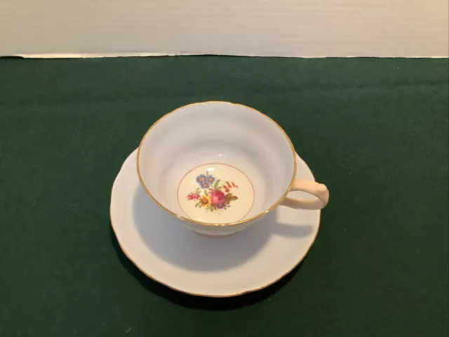 Spode Copeland's English Fine Bone China Tea Cup and Saucer Set Floral