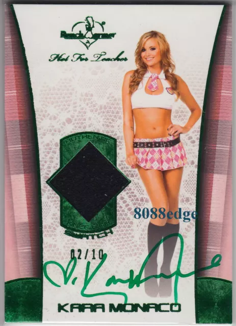 2012 Benchwarmer Knee High Auto: Kara Monaco #2/10 Autograph Worn Sox Swatch