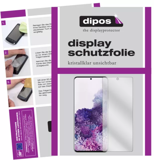 2x Schutzfolie für Samsung Galaxy S20 Plus klar Displayschutzfolie Folie Display