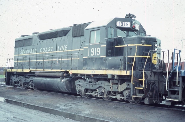 ORIGINAL 1977 RAILROAD SLIDE SEABOARD COAST LINE 1919 Detroit MICHIGAN EMD SD35