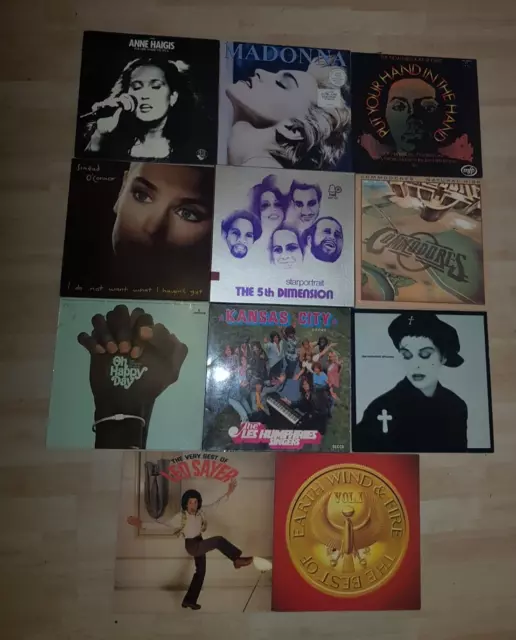 Schallplatten 12" Vinyl Sammlung Pop, Rock, Funk/Soul, Alte Originale  12 Stück