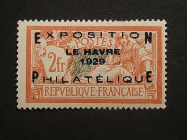 timbre France exposition le Havre 1929 yt 257A neuf XX signé Calves cote 1600 €