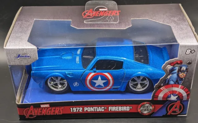 Jada 2020 - Marvel Avengers Captain America - 1972 Pontiac Firebird (Blue) 1:32