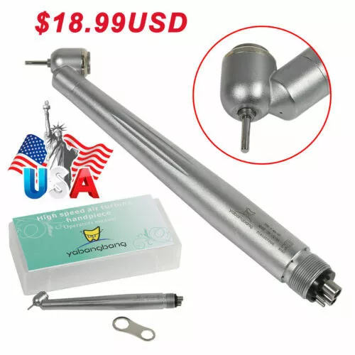 USPS High Speed Push Button Dental Handpiece 45 Degree 4 Hole NSK Style Surgical