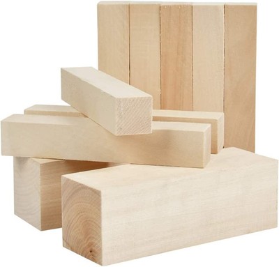 LIXSLT 10pcs tiglio intaglio incompiuto tavole di legno fogli principianti Premium intaglio fai da te artigianato forniture d'arte colore: immagine 1, dimensioni: 5 * 4 cm 