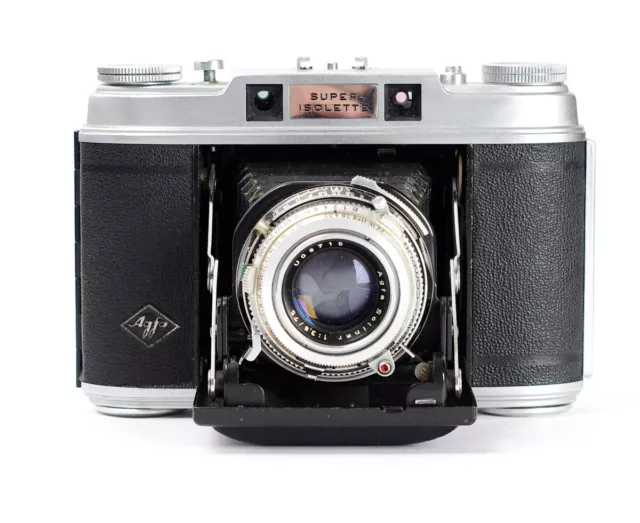 Agfa Super Isolette Rangefinder 6x6 120 Film Lens Solinar 3.5/75mm No.UK4886