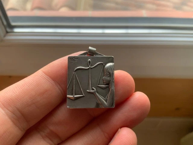 Pendentif Argent Massif Balance – Signe Astrologique, Occasion