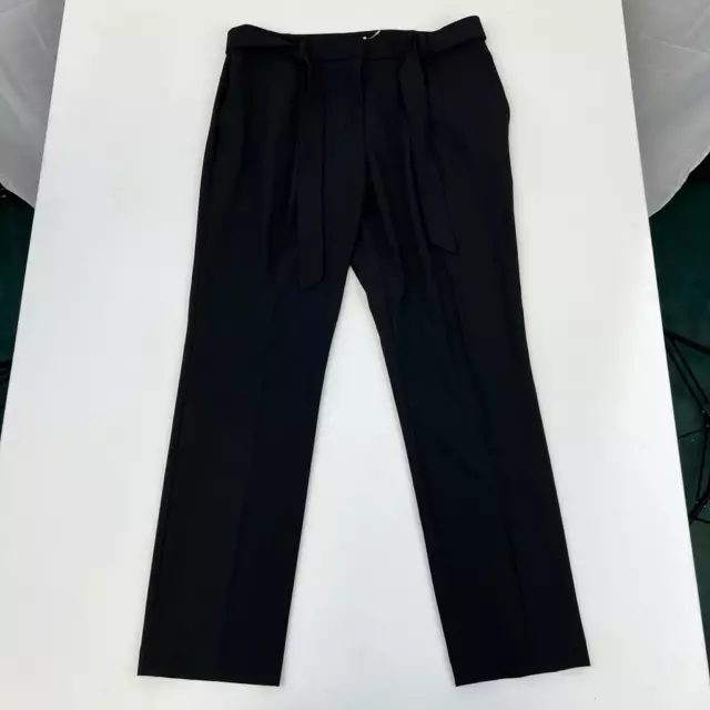 Calvin Klein Womens Dress Career Pants Black Straight Leg Pockets Stretch 6