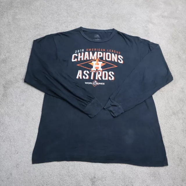 Champions Astros Mens Sweatshirt World Series Genuine Merchandise Cotton Black L