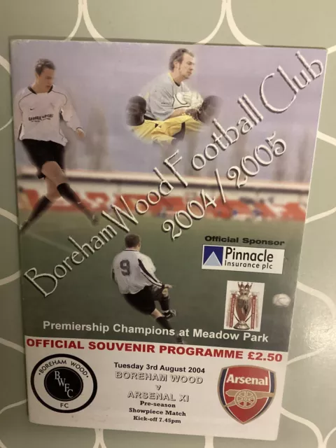 Boreham Wood v Arsenal XI (Friendly) 3/8/2004