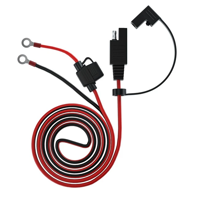 Câble De Batterie EXODA 35mm² - Longueur 200cm Avec Cosses M10 - Cuivre Flexible H07VK Pour Voiture, Moto, Solaire