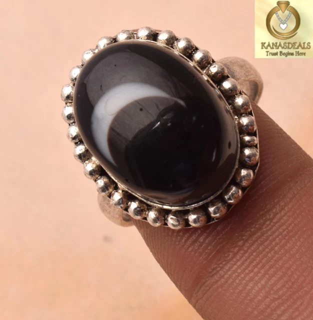 Botswana Agate Plated Ring Jewellery Sale 7.0 GM Discount @1.49-42575