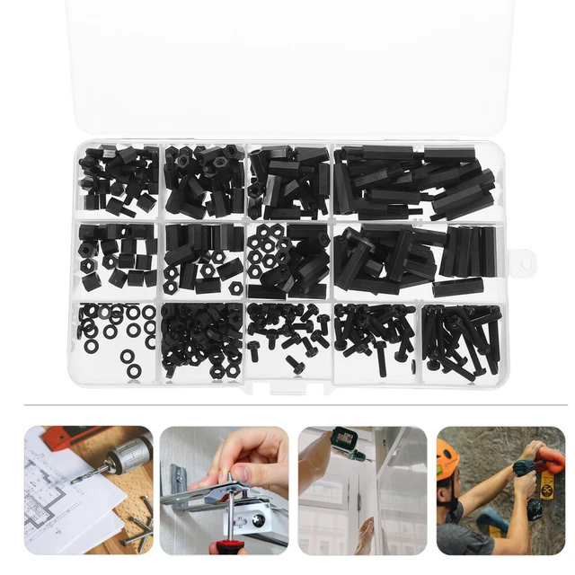 Set viti testa esagonale vite in nylon kit lavatrici dadi in nylon fissaggio
