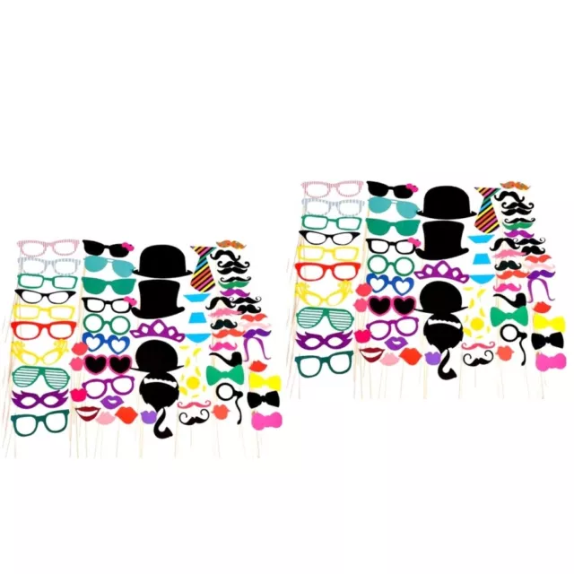 116 Pcs Wedding Party Photo Booth Props Creative Posing Props Hats Glasses