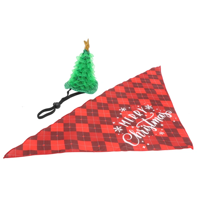 1 Juego Precioso Gorro Navidad Mascota con Bandana, Navidad