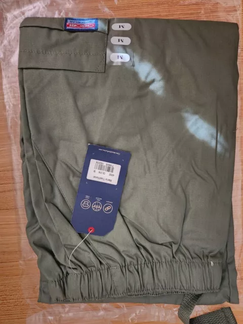 Cherokee Workwear Men's Drawstring Cargo Scrub Pants Olive green OLV - 4000