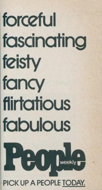 1978 People Magazine Forceful Feisty Fancy Fabulous Flirt Vintage Print Ad SI1