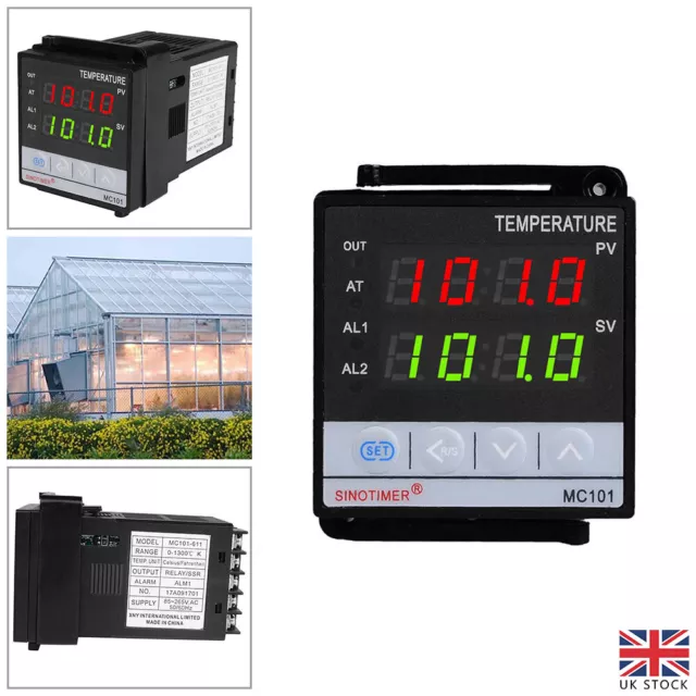 Dual Digital PID Temperature Controller Thermostat Thermal Thermocouple UK