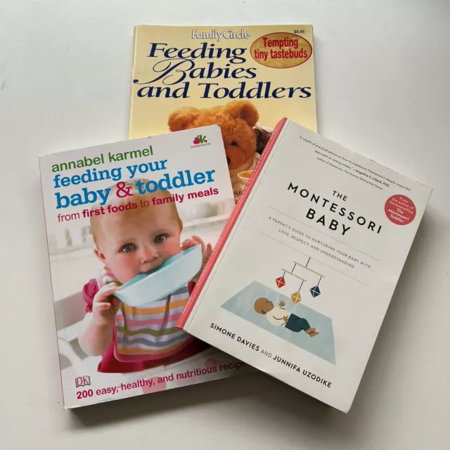Parenting Baby Toddlers Book Bundle Lot x 3 Feeding Nurturing Cooking Guide