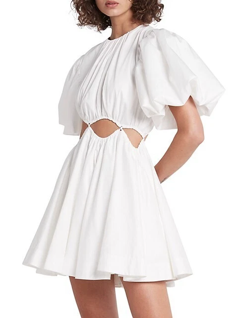 AJE Henriette Cut Out Mini Dress- Ivory