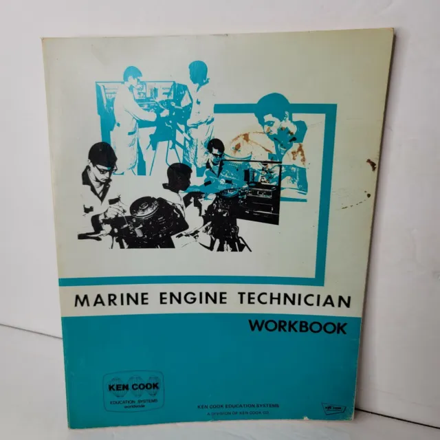 Marine Engine Technician Workbook Vtg 1979 Ken Cook
