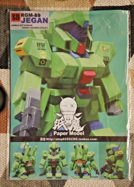 Gundam RGM-89 Jegan Mobile Suit "Char's Counter Attack" - Papercraft Model