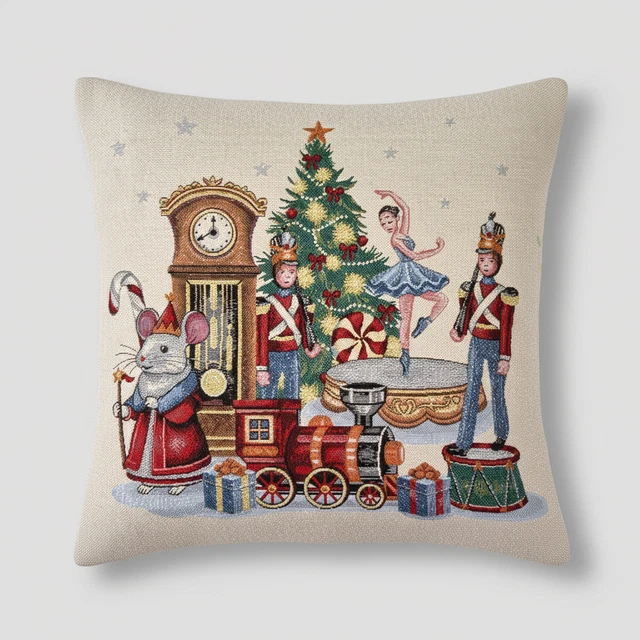 Ensemble De Housses De Coussins De Noël De 18 Po Par Marina Decoration, Lot De 4 CC-XMAS4PC-D01