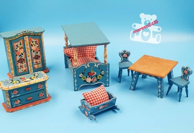 VTG Dora Kuhn Lot German Furniture Dollhouse Set Bedroom Chest of Drawer Kitchen VTG Dora Kuhn Lot German Furniture Dollhouse Set Bedroom Chest of Drawer Kitchen