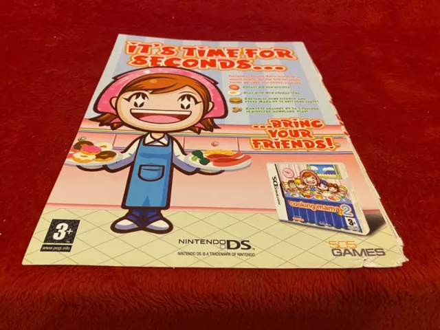 Game10 Nintendo Game Advert 11X8 Cooking Mama 2 Ds