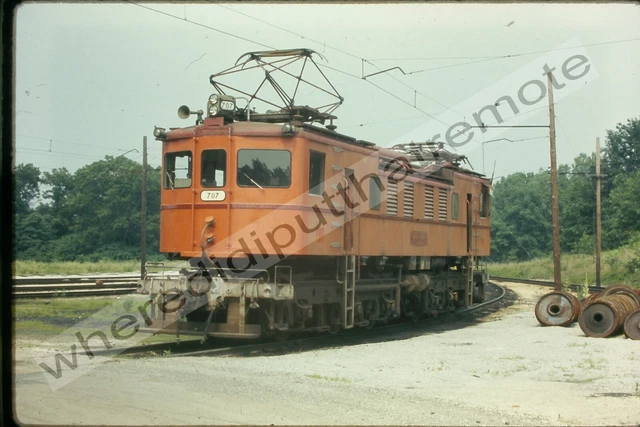 Orig. Slide Chicago South Shore And South Bend CSS 707 Michigan City IND 7-9-73
