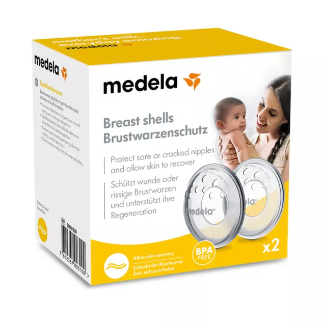 MEDELA Brustwarzenschutz aus weichem Silikon BPA-frei 2er Set 3