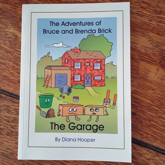 Dyebrick children's book -  Bruce and Brenda Brick stain bricks on The Garage
