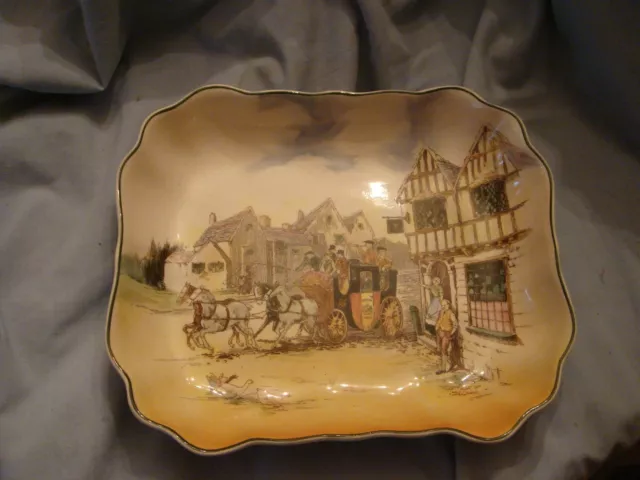 vintage royal doulton old english coaching scene bowl no 8237 vgc