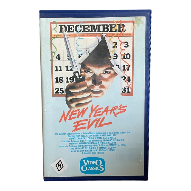 New Year's Evil VHS - Horror/AUS/PAL/R/Vintage/Ex-Rental/Rare/Video Classics