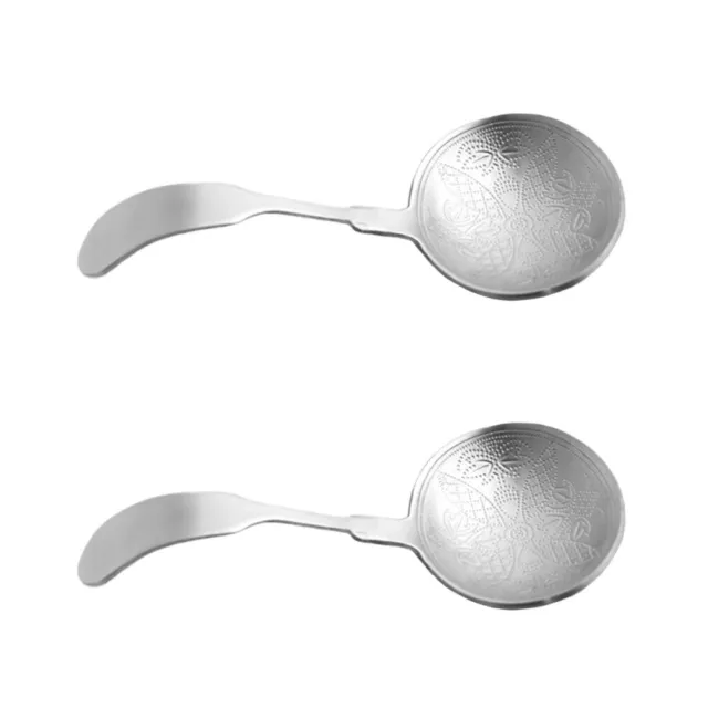 2 Pcs Tea Spoon Stainless Steel Metal Coffee Scoops Japenese Candy 3