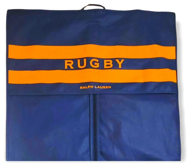RARE  Vtg RUGBY RALPH LAUREN Garment Bag    Navy Blue    Travel/Suit/Dress   EUC