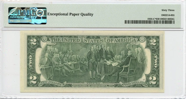 1976 $2 PMG 63EPQ from the Coin and Currency Set (Bill Only) STAR NOTE 2