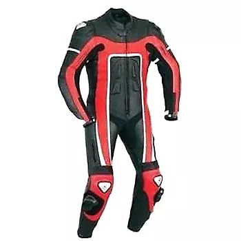 Mens A Grade Leather Motorcycle 1PC Suit Motorbike Rider Racing Armour Sports AB