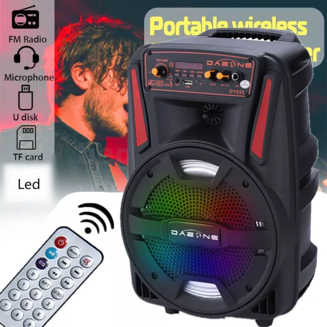 Wireless Portable FM Bluetooth Speaker Subwoofer Heavy Bass Sound System Party