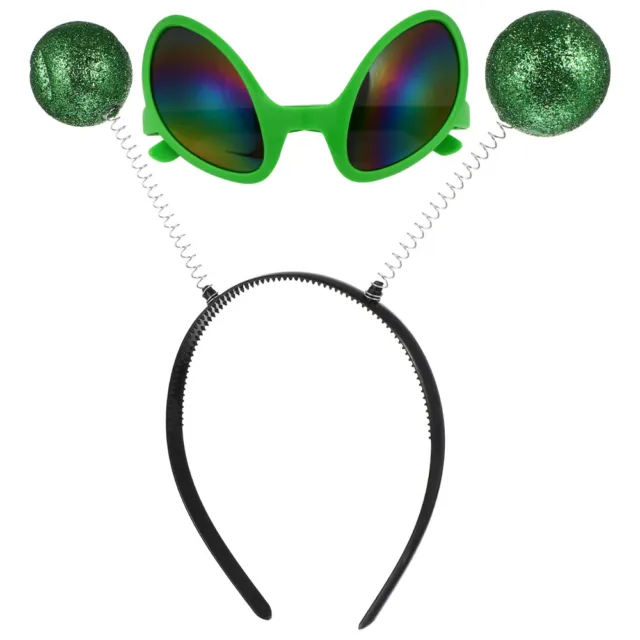 Green Alien Glasses and Martian Headband Antenna Accessories for Adults and  kid