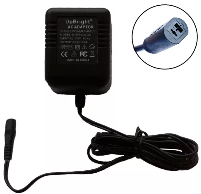 2-Prong 12V AC/AC Adapter For Holiday Style 12" Fiber Optic Santa Treetop 75676