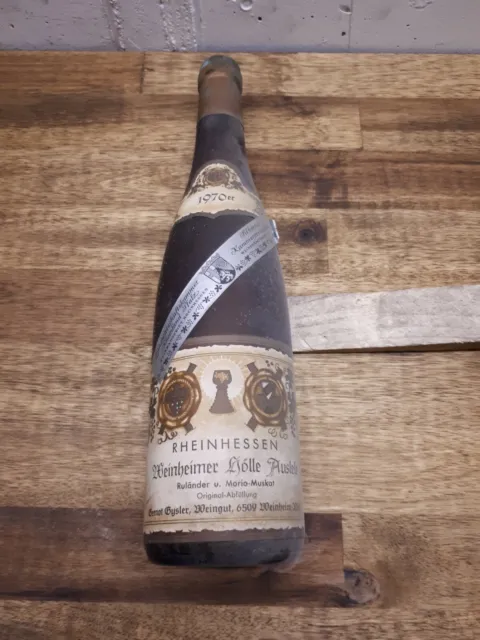 Weinheimer Hölle Auslese Ruländer 1970 Rheinhessen Gernot Gysler Weingut 0,7 l.