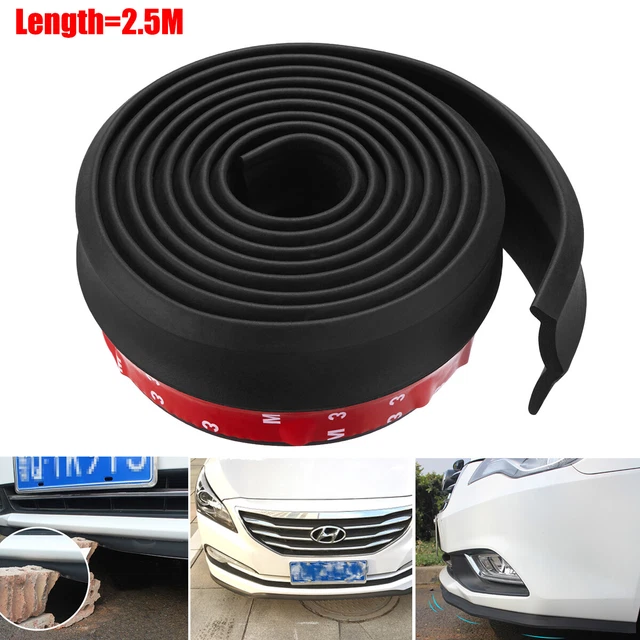 2.5M Car Front Bumper Lip Splitter Body Side Spoiler Protector Rubber Universal