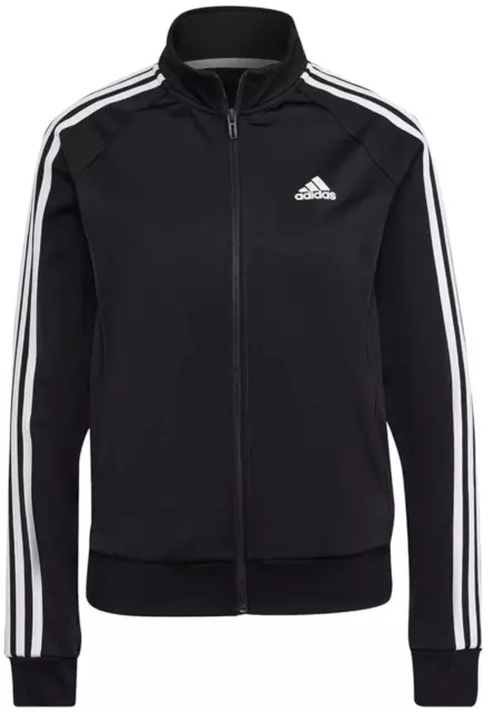 Adidas Track Top Jacket Mens Black Essentials Zip Track Jacket Running Top