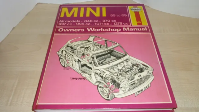 Mini 59 to 69 Haynes Manual 848cc 970cc 997cc 998cc 1071cc 1275cc Book 527