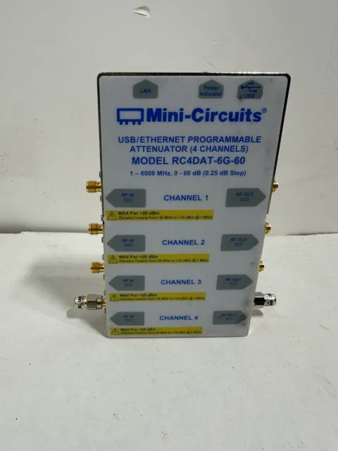Mini-Cricuit 4 Channel Programmable Attenuator 63dB Model: RC4DAT-6G-60