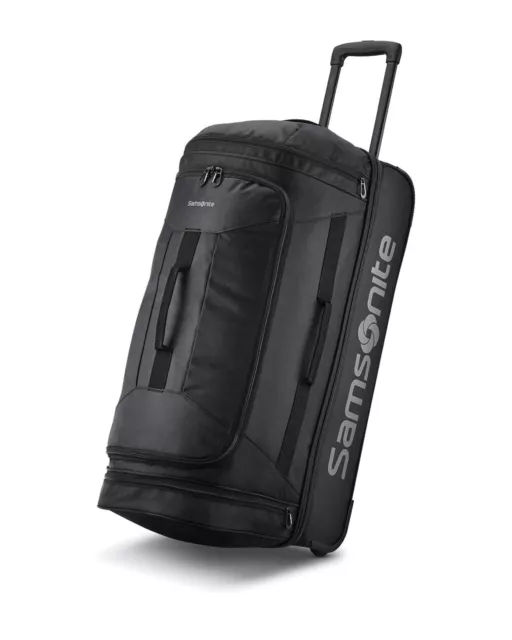 Samsonite Andante 2 Wheeled Rolling Duffel Bag, All Black, 32-Inch