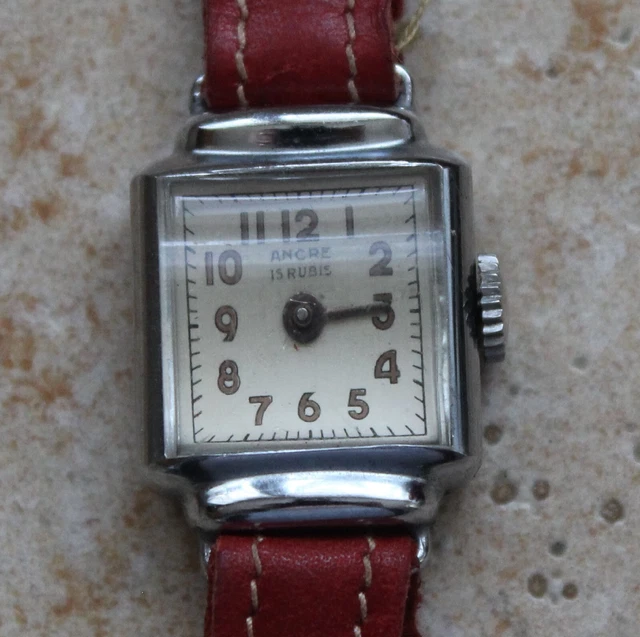 CADRAN POUR MONTRE AGEFA ANCRE 17 RUBIS CALENDRIER